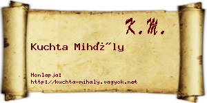 Kuchta Mihály névjegykártya
