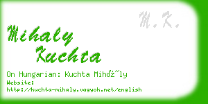 mihaly kuchta business card